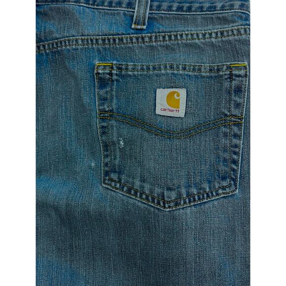 Carhartt Holter Relaxed Fit Jeans 42/29 Workwear Blue Casual Work Pants - Picture 2 of 8